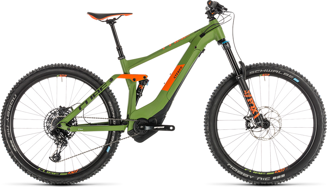 cube stereo hybrid 140 race 500 27 5 green n orange 2019